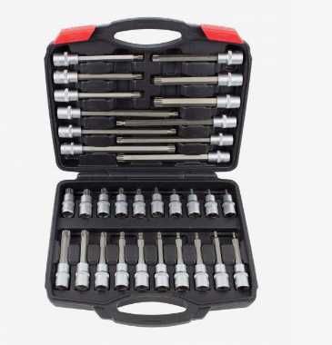 KIT CHAVES CAIXA C/ BIT TORX 1/2" 32PCS
Ref.: 6032