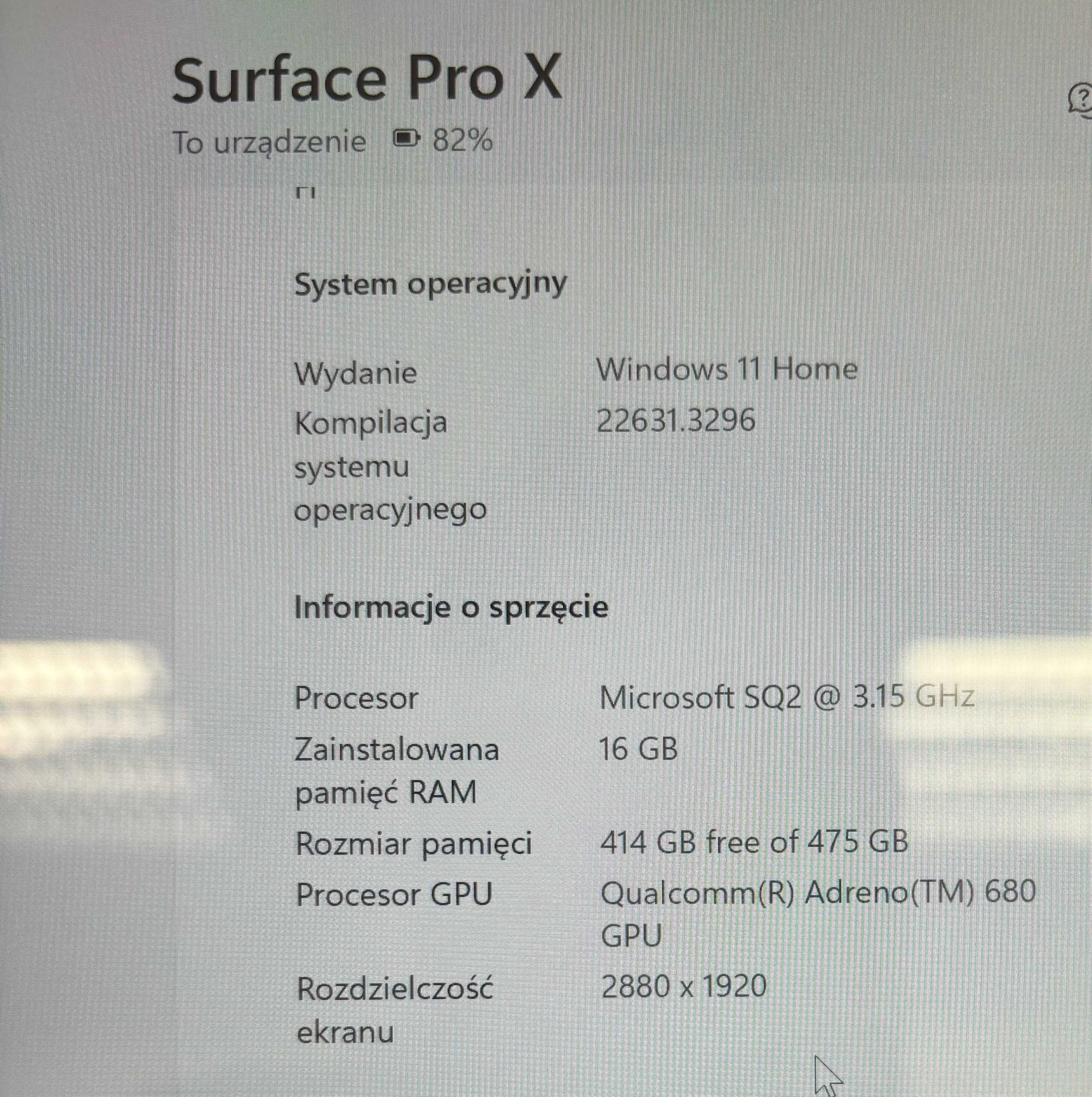 Microsoft Surface Pro X (SQ2, 16GB, 512GB, LTE/4G) - pełny zestaw