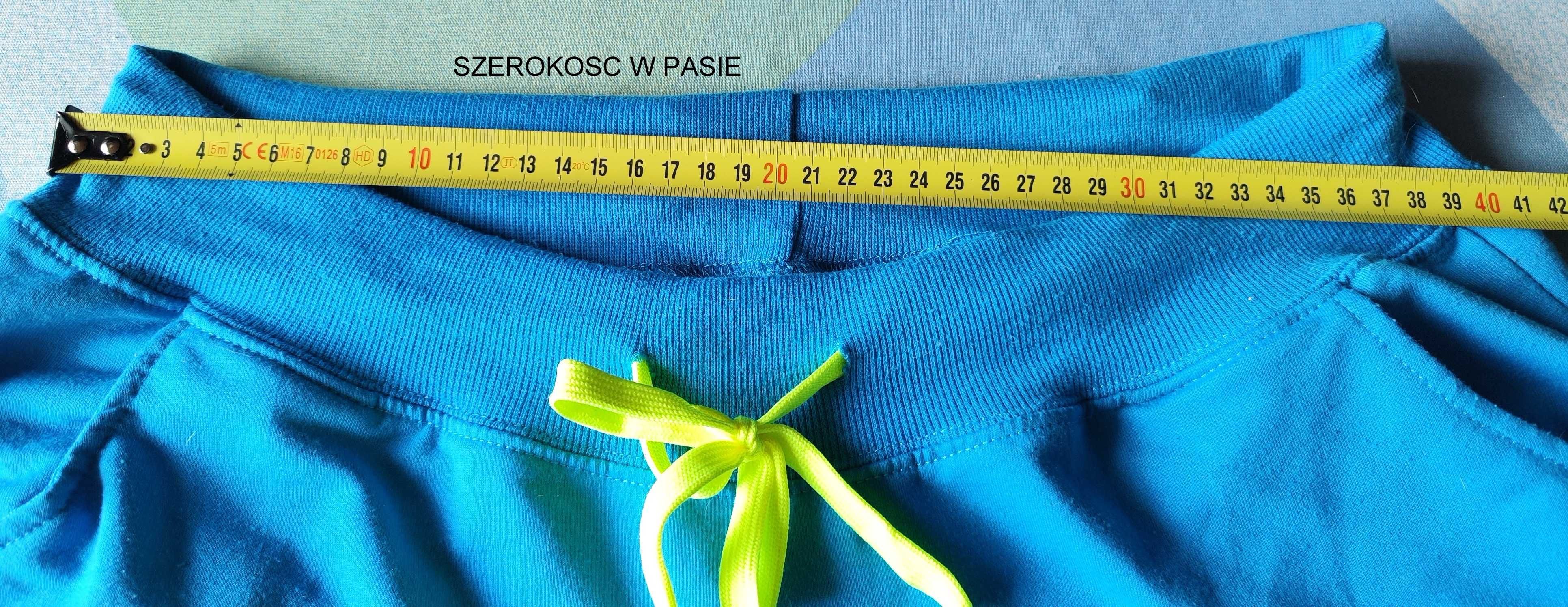 Niebieski komplet dresowy dres neon bluza 38/40