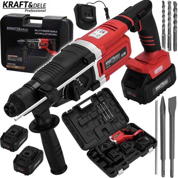 KRAFT&DELE Młot Udarowy Akumulatorowy 21v 4,5j 2xBateria 4ah KD3195