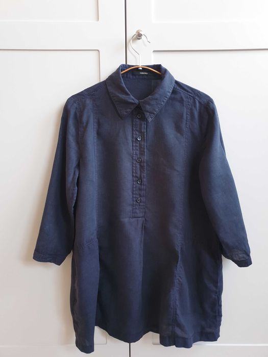 Granatowa lniana koszula Someday 38 40