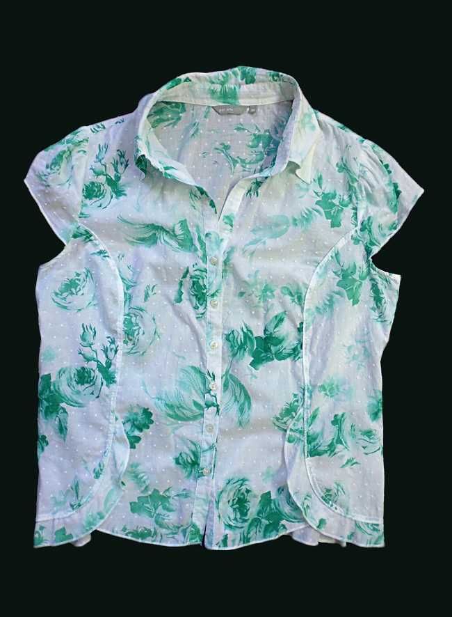 Блуза-сорочка з короткими рукавами_100% бавовна.