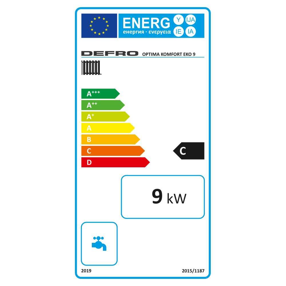 Kocioł, piec DEFRO OPTIMA KOMFORT EKO  9 kW - zasypowy / tradycyjny