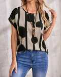 Blusa Listada com Bolas
