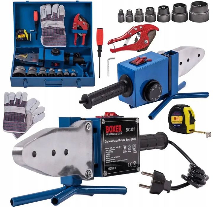 Паяльник для пластикових труб Boxer BX-351[2820 Вт/0-300 °C/7 насадок]