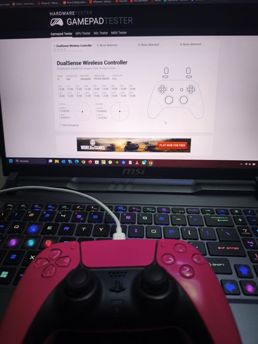 Pad/Kontroler PS5 Nowe Analogi Hall