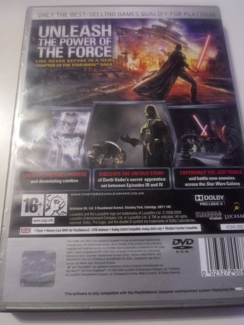 Star wars the force unleashed ps2 Playstation2