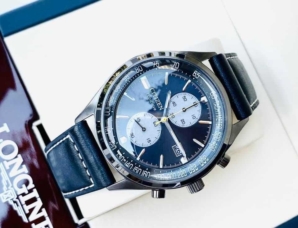 Японские мужские часы Citizen Eco-Drive CA7027-08E тахиметр, хронограф