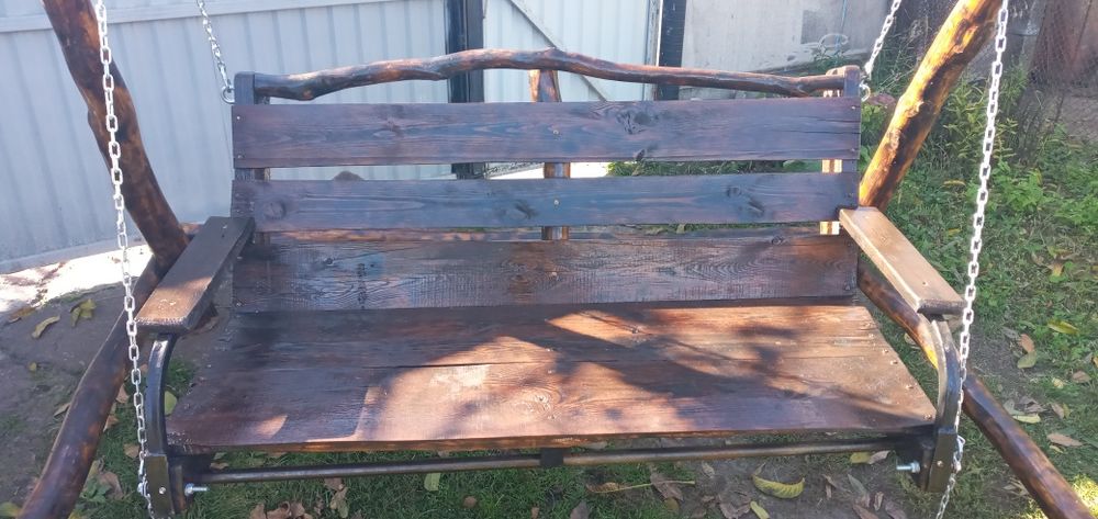 Дерев'яна Садова Гойдалка