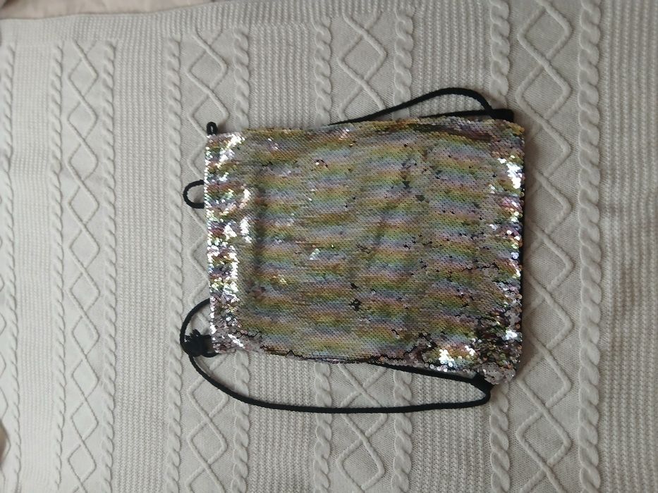 Cekinową torba-worek