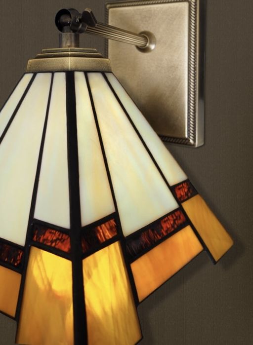 Witrażowa Lampa plafon sufitowa oraz klinkiet ścienny