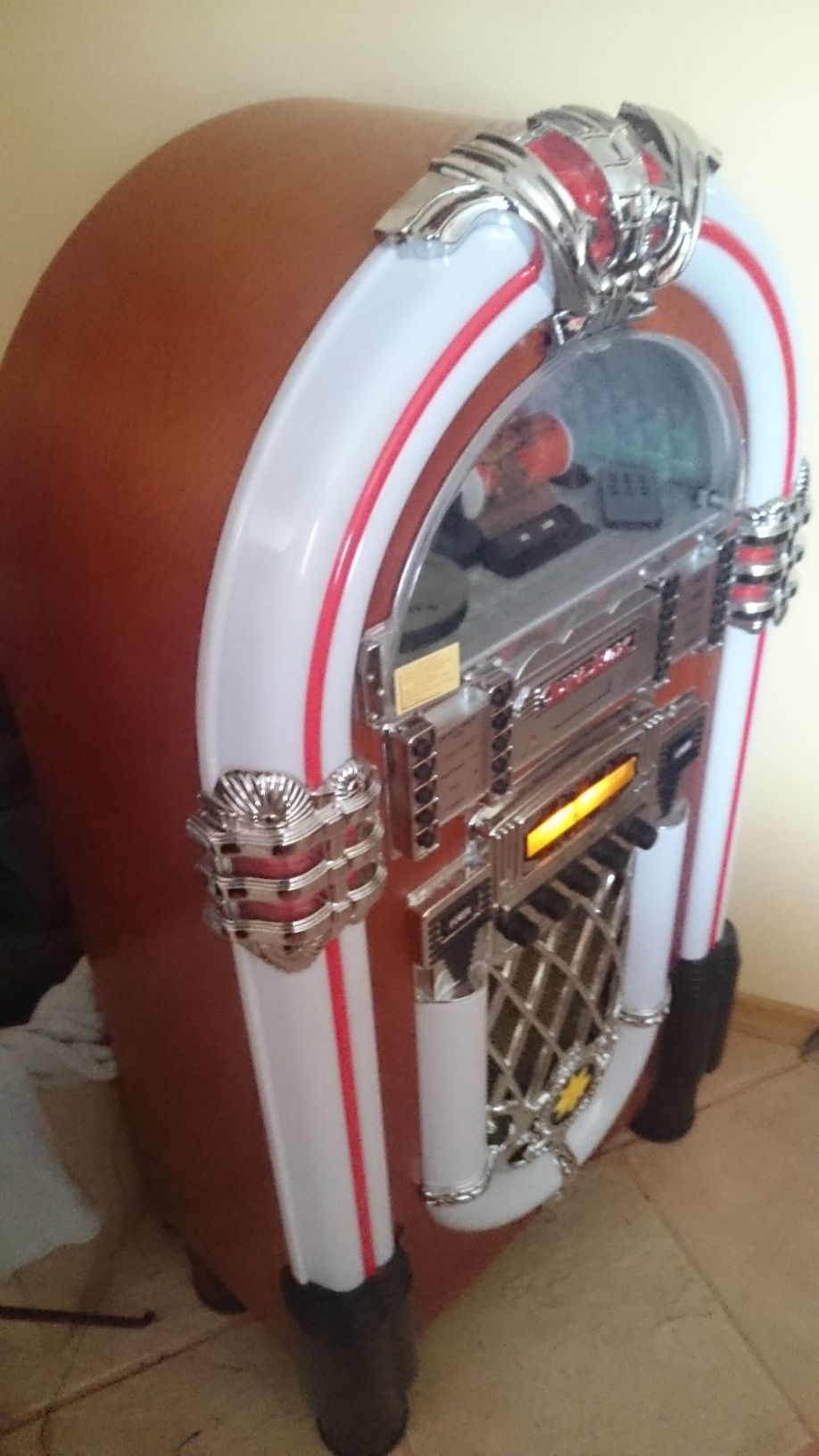 Szafa grajaca radio retro gramofon wieża boombox amplituner sd  -70 %