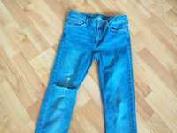 Spodnie jeansy damskie z dziurami skinny vintage rozmiar XS