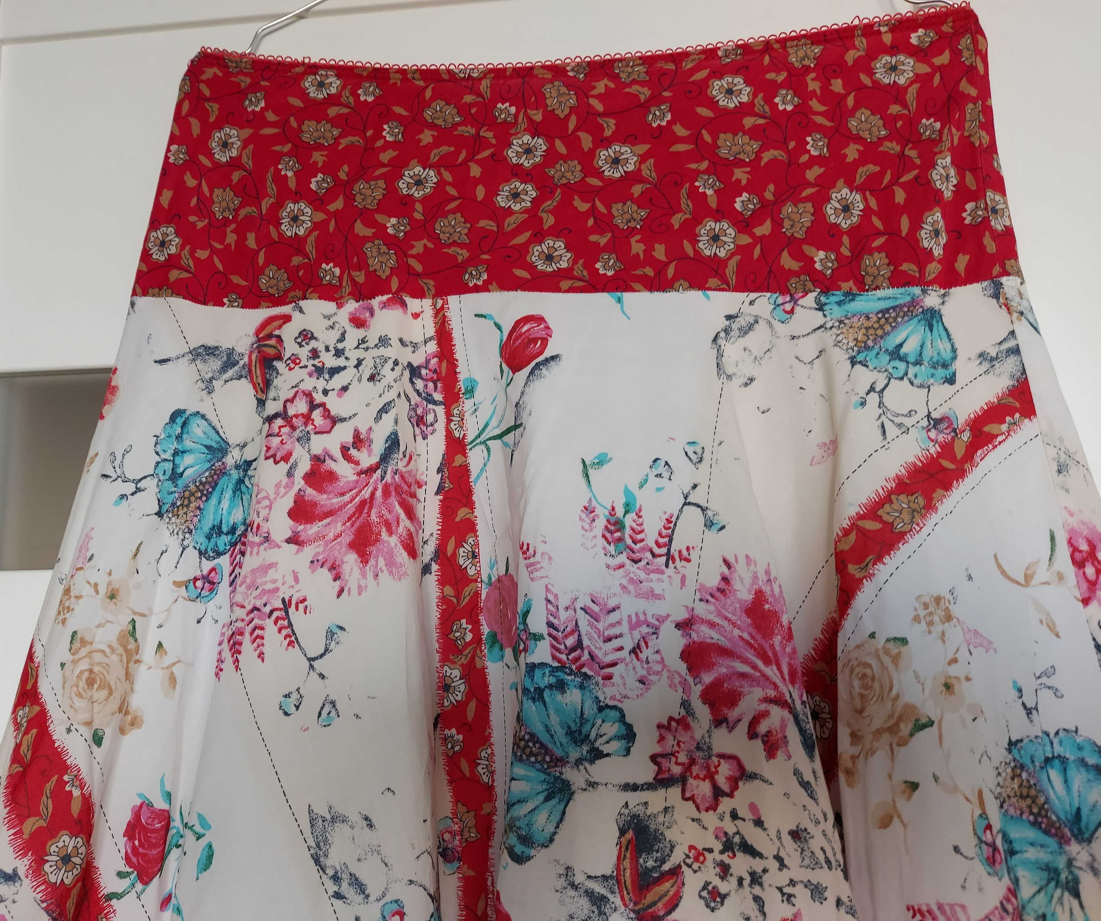 Spódnica Promod roz 38-40 kwiaty elegancka wesele, uroczystosc, lato
