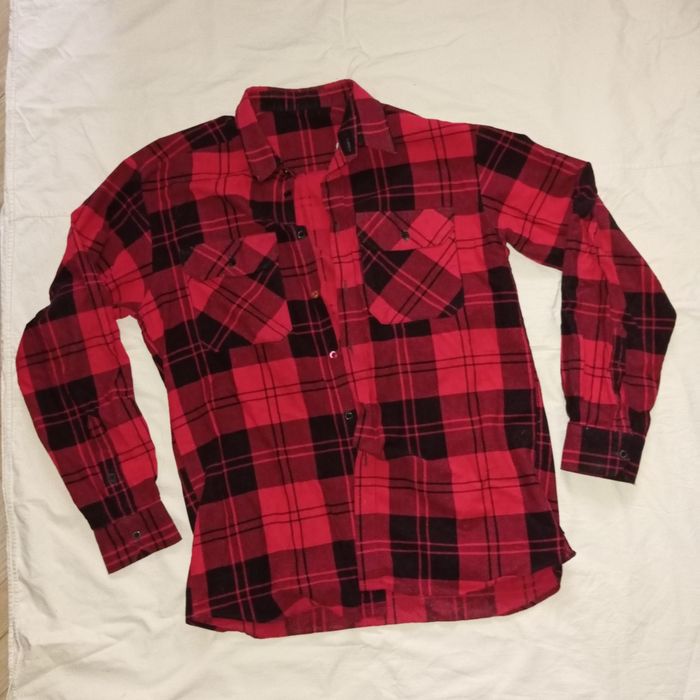 Сорочка червона в клітинку оверсайз