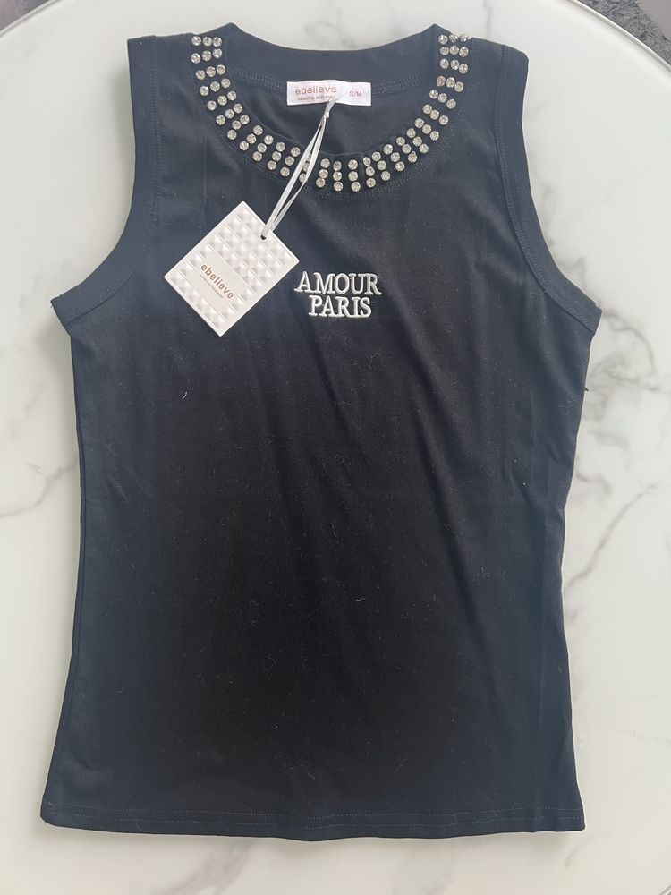 Top bawełniany Amour Paris