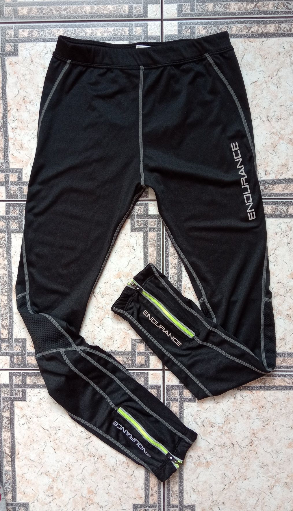 Endurance legginsy sportowe biegowe treningowe chłopięce 14l 158-164