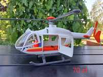Playmobil zabawki, śmigłowiec, policja, motorówka, łódka