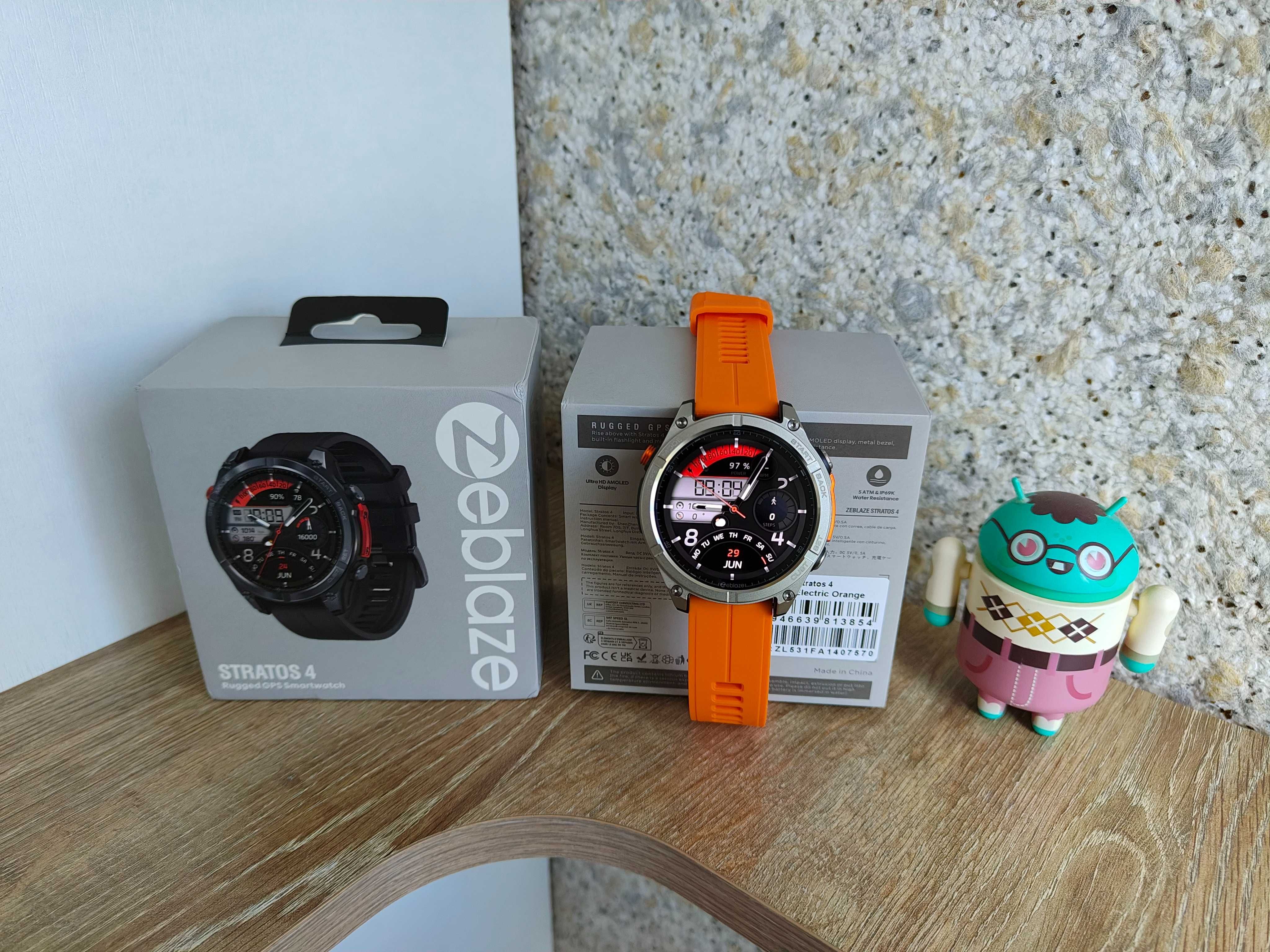 Zeblaze Stratos 4, 1.43" Amoled, GPS, 500 мАг, 5 ATM, смарт-годинник