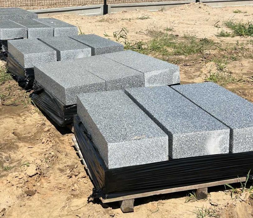 Stopień Schodowy Terrazo Lamino Granit Stalowy 100/35/15