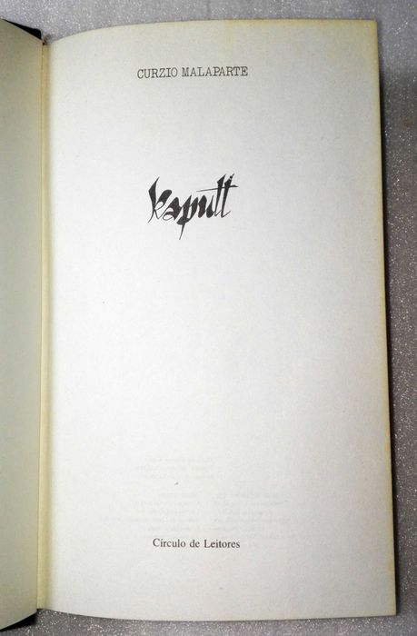 Livro  Kaputt (Curzio Malaparte)