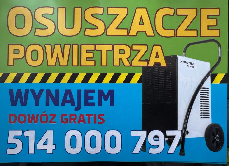Wynajem Osuszacz powietrza (pochlaniacz wilgoci )