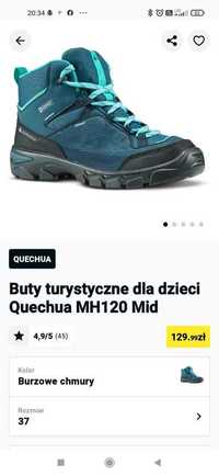 Buty turystyczne Decathlon 37