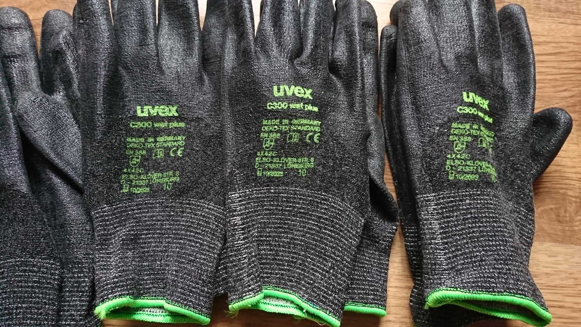 rękawice robocze uvex c300 wet plus nowe rozmiar 10