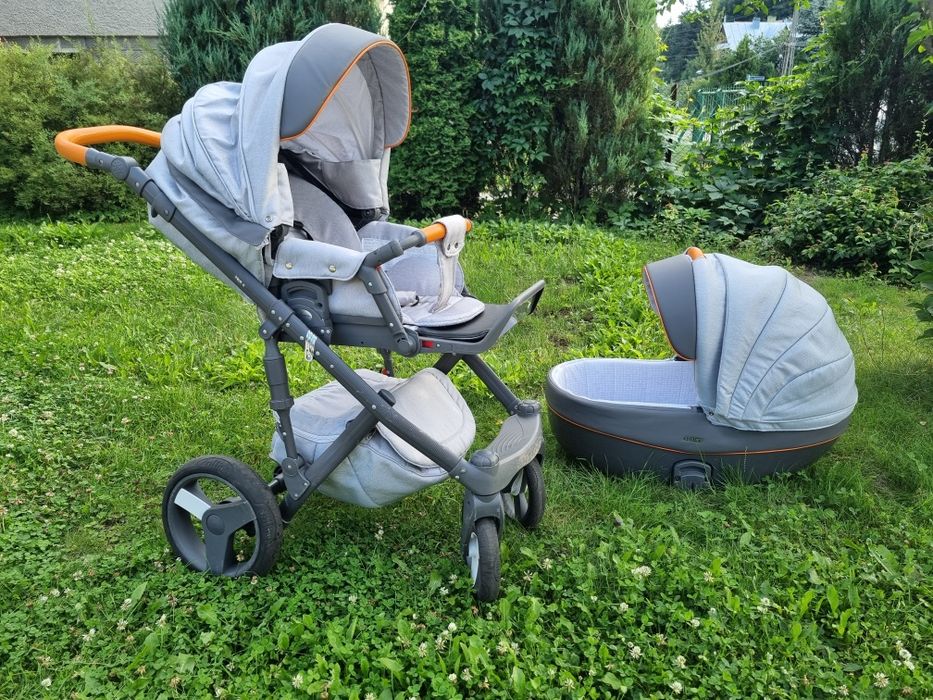 Wózek Adamex 2w1 gondola, spacerówka plus materac z włóknem kokosowym