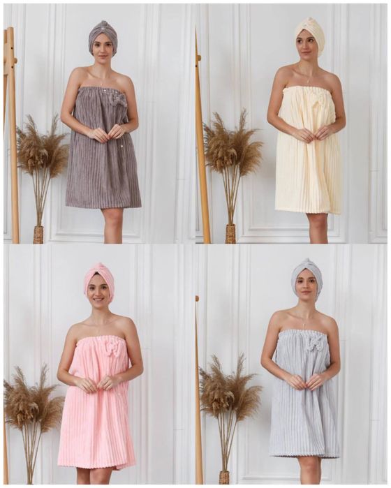 Рушник-халат для сауни, ванни, душу