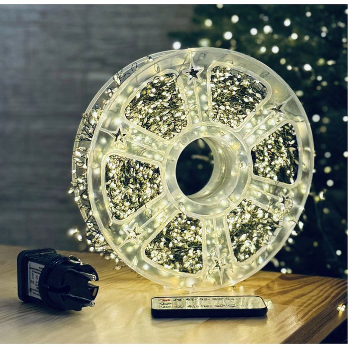 Мишура гирлянда-нить 100м, 50 м и 30 м теплый свет (премиум качества)