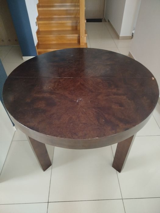 Stół okrągły owalny rozkładany  antyk