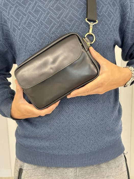 РОЗПРОДАЖ Сумка шкіряна чоловіча бананка кожаная сумка через плечо