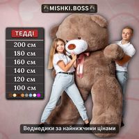 Великий плюшевий ведмедик 2м Большой медведь Купить Новий Мишка