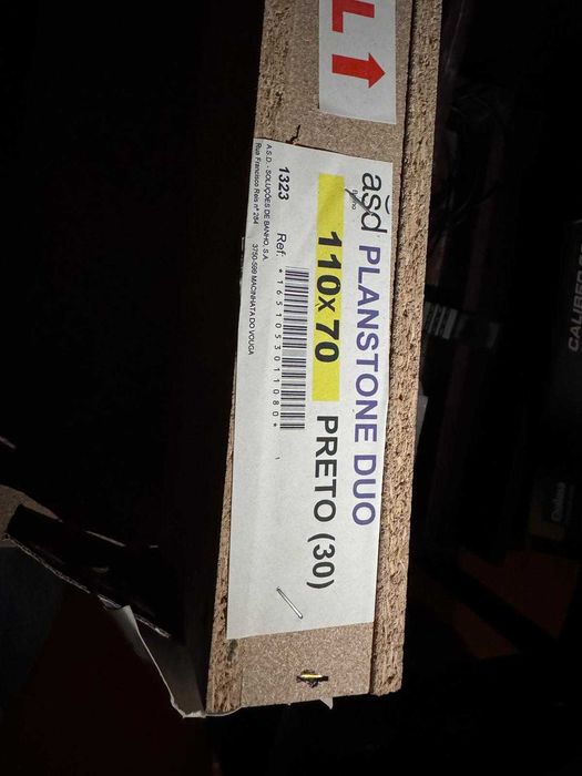 Base duche Planstone da ASD 110x70 preto (NOVO)