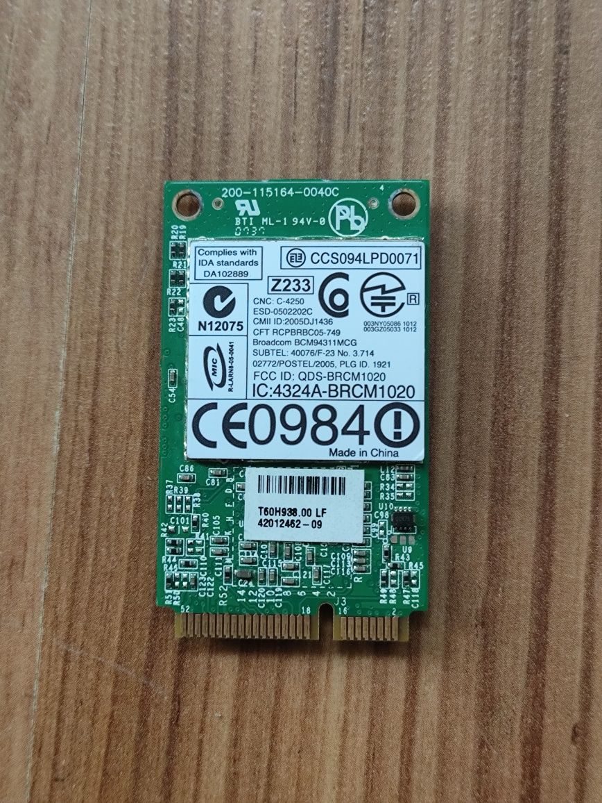 Karta WiFi DW 1390 0PC559 Dell BROADCOM BCM4311MCG