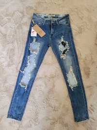 Spodnie, jeansy damskie XS