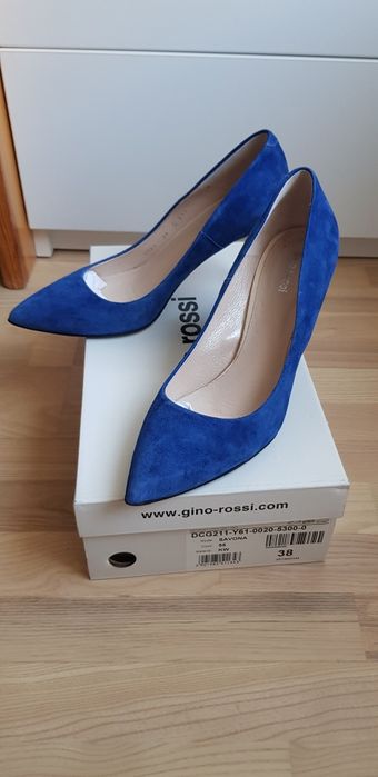 Szpilki Gino Rossi błękitne rozm. 38