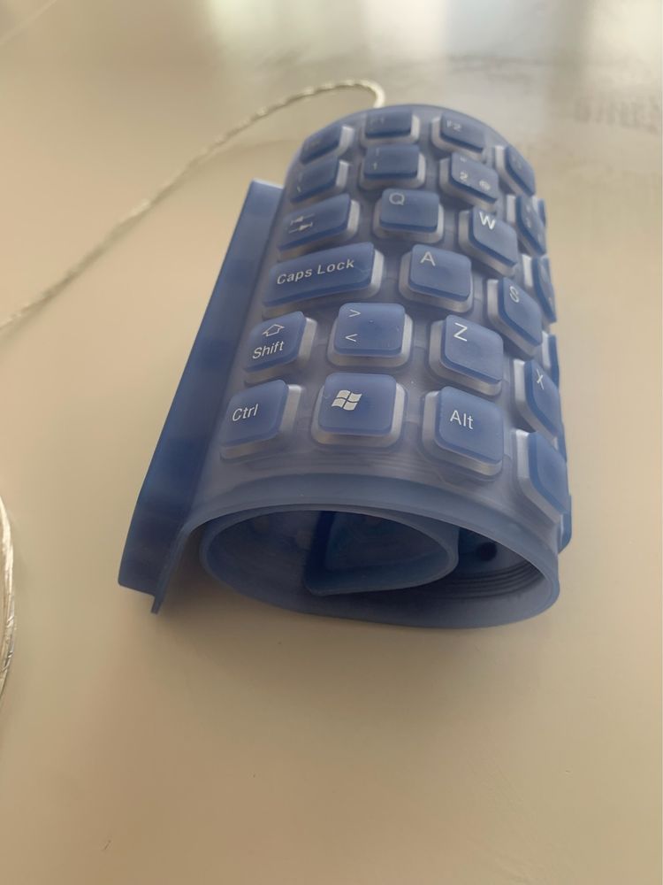 Teclado pc selicone azul