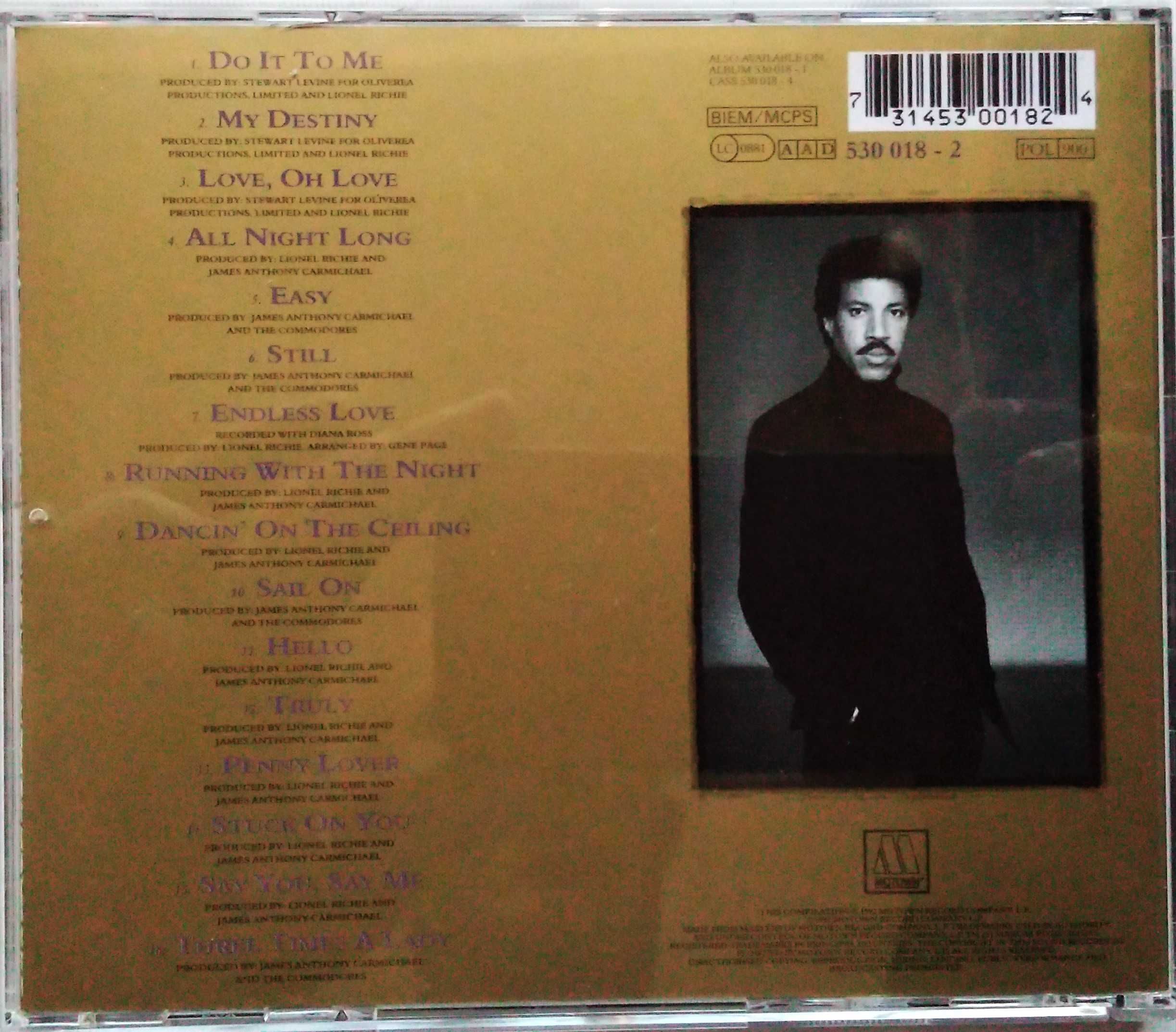 Płyta Cd - Lionel Richie - Back To Front