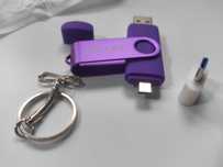 Pendrive 64GB USB i micro USB z adapterem USB-C