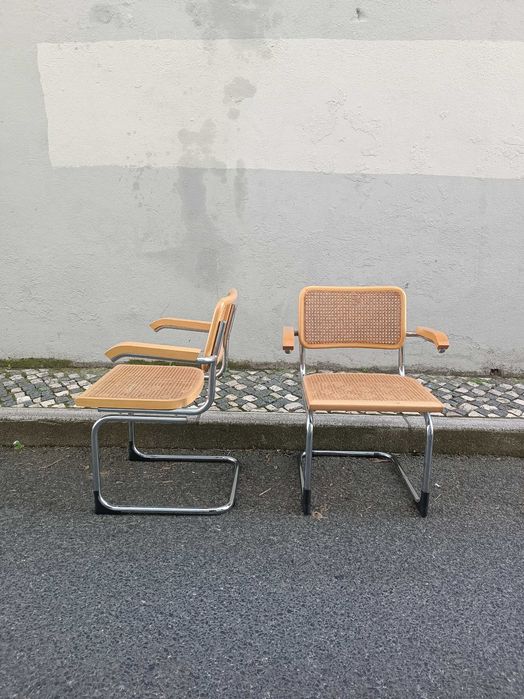 Par de cadeiras tipo cesca de Marcel Breuer
