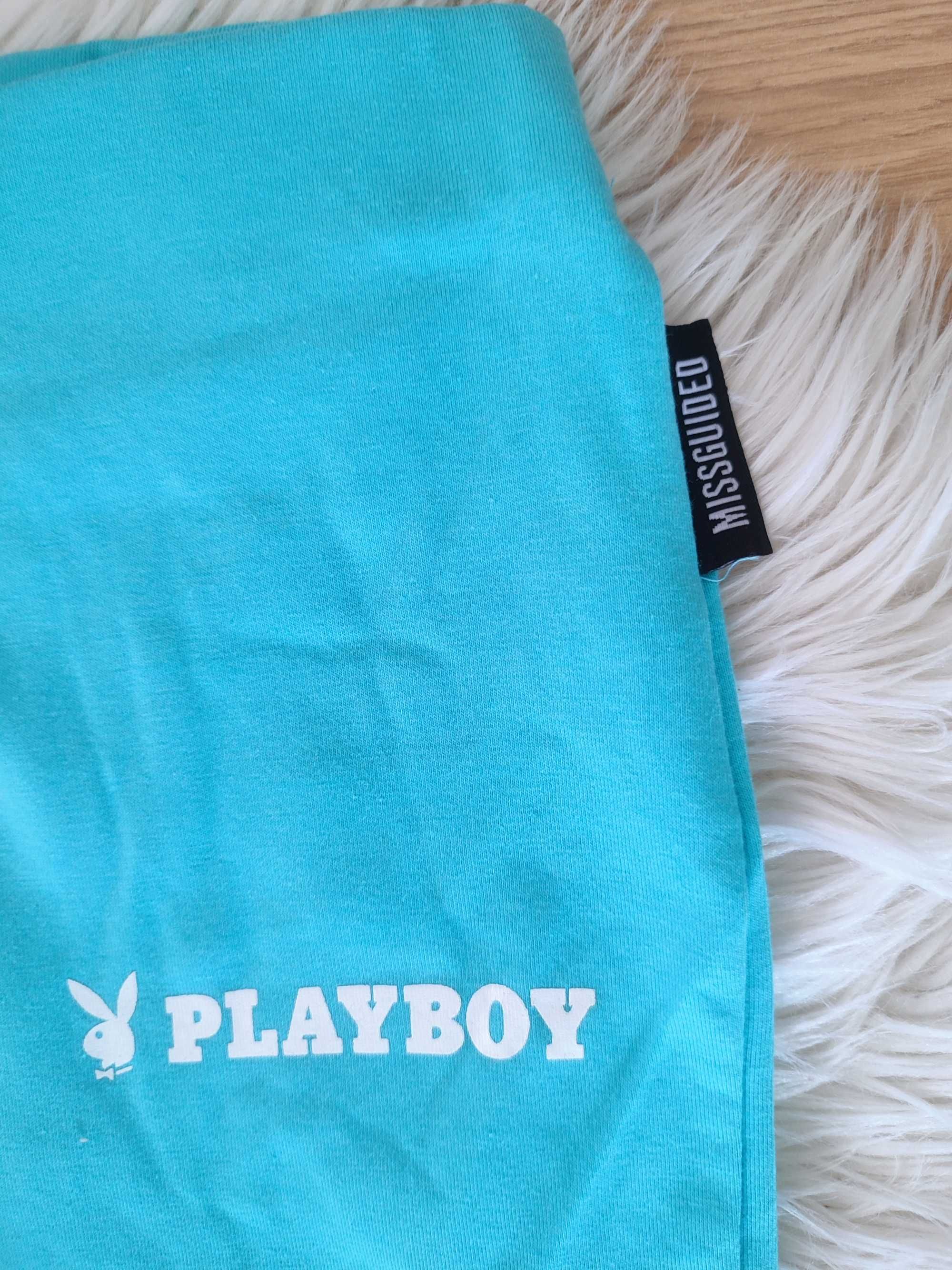 Spodenki damskie szorty sportowe kolarki Missguided Playboy r. M