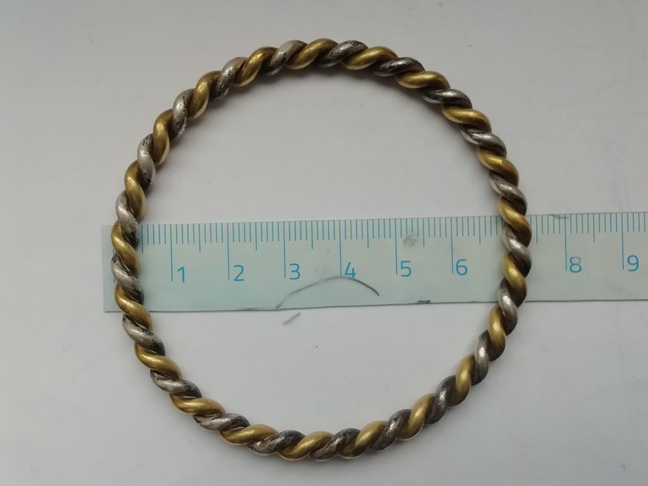 Bransoleta lecznicza , przeciw reumatyczne , srebrno miedziana