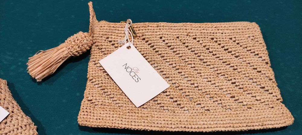 Pochete e Carteira Artesanais de Verga / Vime / Palha de Madagáscar