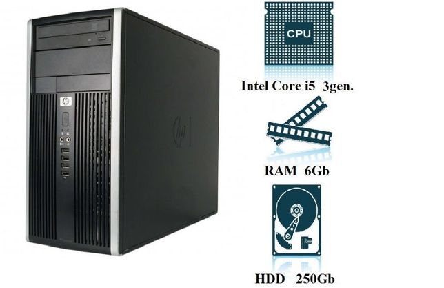 Компьютер, системный блок, ПК, Core I5, 3470, 4 ядра, 6 ОЗУ, 250 HDD