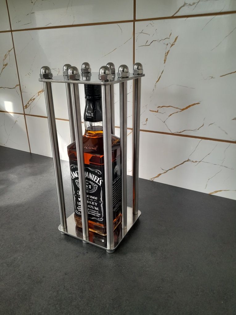 Klatka na alkohol, Jack Daniels, whisky, stal nierdzewna INOX, prezent