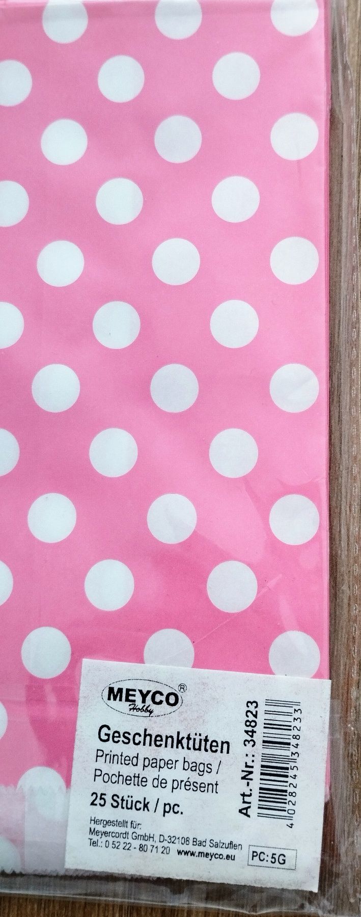25 Sacos em  papel às bolinhas importados, originais  e únicos. NOVOS