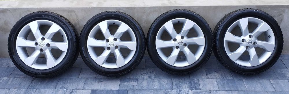 Oryginalne felgi koła NISSAN 16 cali 4x100 + MICHELIN wielosezon 2022