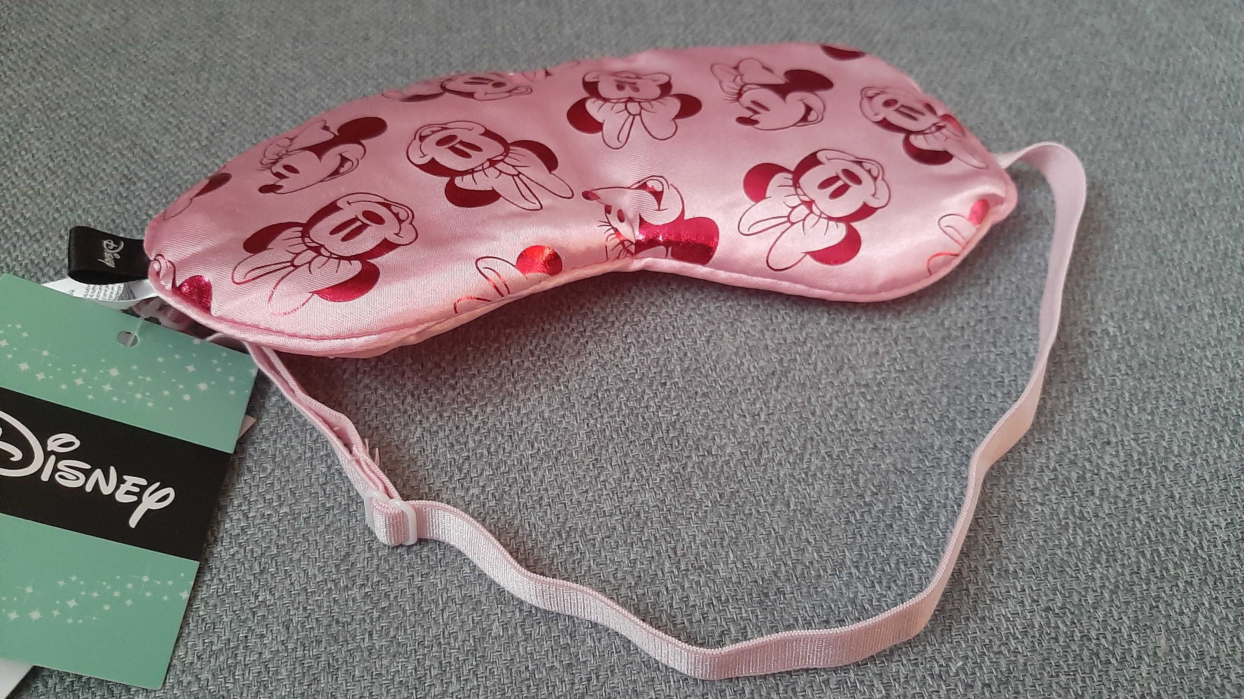 NOWA Opaska na oczy do snu spania regulowana różowa Myszka Miki Disney